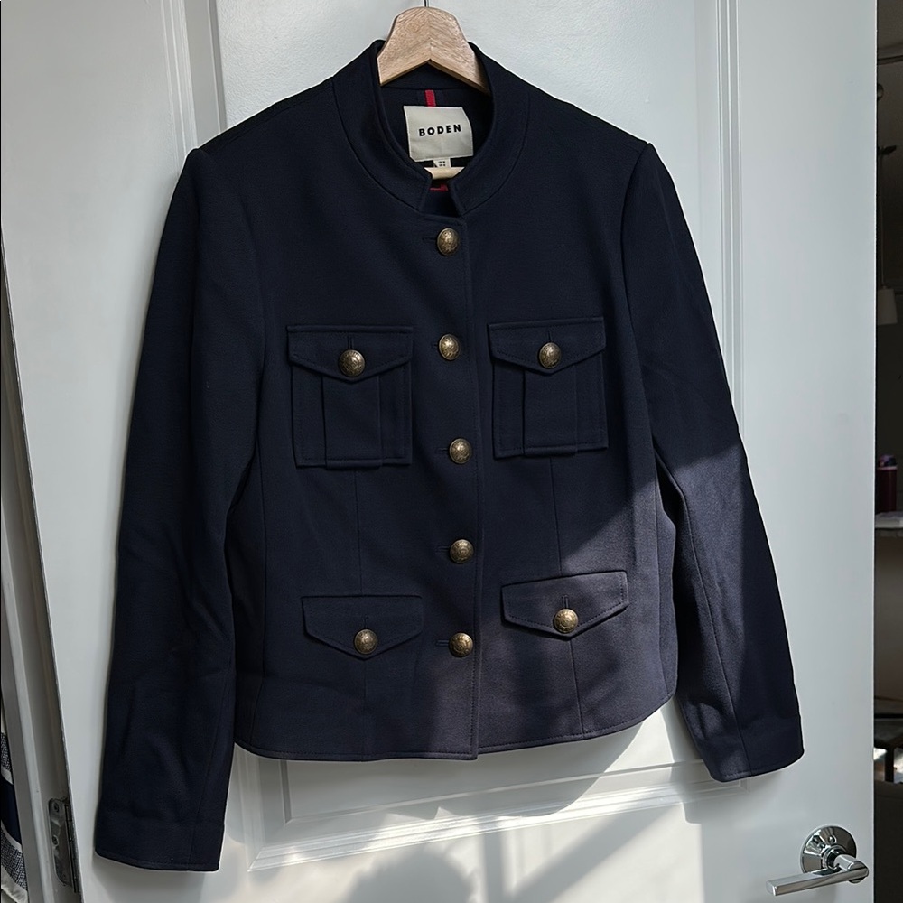 NWOT Boden Blue Utility Jacket with Tailored Silhouette— size 12